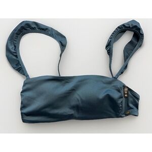 Victoria's Secret PINK Bandeau Push-up Bikini Top Size XS Deep Teal Shine